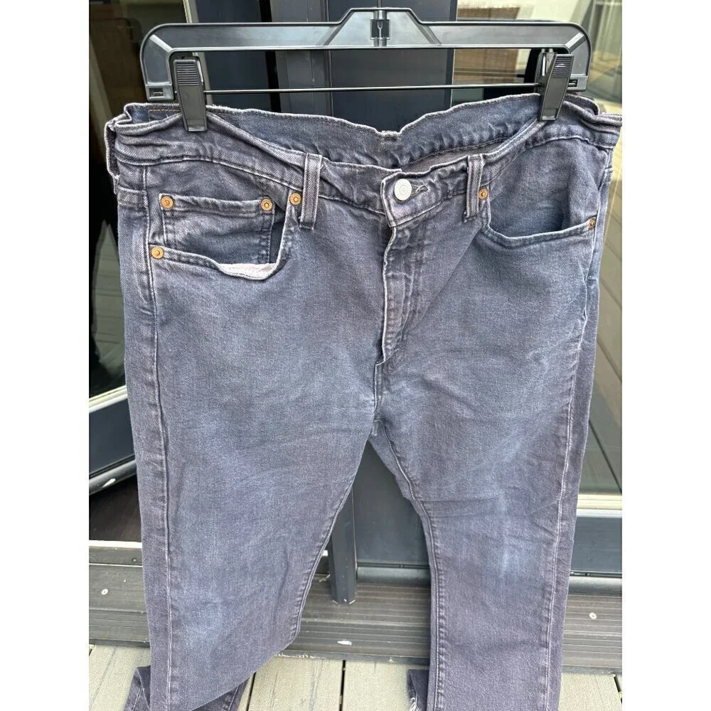Men's Levis Purple Frayed Hem Waterless Jeans Size 36x32